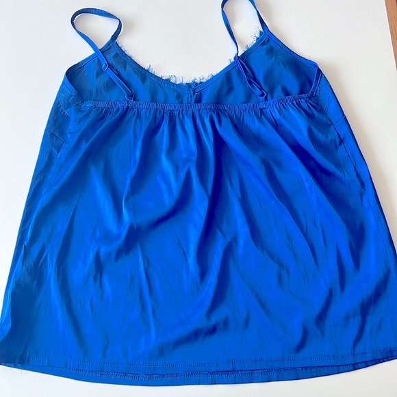 JCL Royal Blue Silky Lace Trim Shorts Pajama Set Sz M/L - Picture 6 of 12